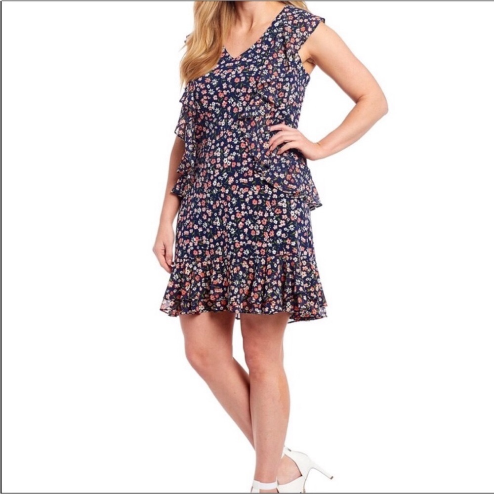 MICHAEL Michael Kors Navy Floral Mini Dress
